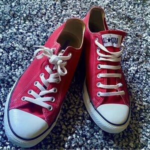 Converse Chuck Taylor All Star Red Low Top Casual Shoes Sneakers Mens 10.5 M9696
